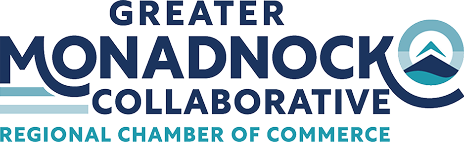 New Hampshire Logo of the Greater Monadnock Collaborative Regional Chamber of Commerce with stylized mountain design. Marketing Agency