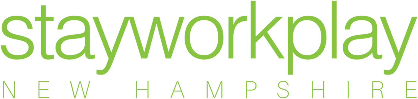 New Hampshire Stay Work Play New Hampshire logo in green text. Marketing Agency