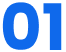 New Hampshire The image shows the number "01" in bold, bright blue font on a transparent background. Marketing Agency