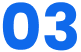 New Hampshire Blue number "03" on a transparent background. Marketing Agency