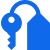 New Hampshire Blue icon of a key attached to a rectangular key tag on a light background. Marketing Agency