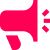 New Hampshire A solid pink megaphone icon facing right with sound lines emitting from its horn, set against a white background. Marketing Agency