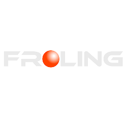 New Hampshire Froling Wood Boilers logo with "Froling" in large letters, a red dot replacing the "O," and "Wood Boilers" in smaller text below. Marketing Agency
