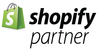 New Hampshire Shopify Partner logo with a green shopping bag icon displaying a white "S" next to the words "shopify partner" in black text. Marketing Agency