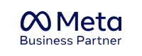 New Hampshire Meta Business Partner logo with a blue infinity symbol next to the word "Meta" and the text "Business Partner" underneath on a light background. Marketing Agency