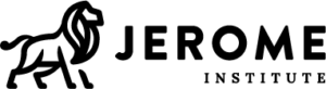 New Hampshire Logo with a stylized lion on the left and the text “Jerome Institute” in bold, uppercase letters on the right. Marketing Agency