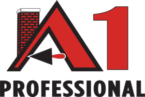 New Hampshire Logo with a red brick chimney, a red “A” with a trowel inside, a large red “1,” and the word “PROFESSIONAL” in black text below. Marketing Agency